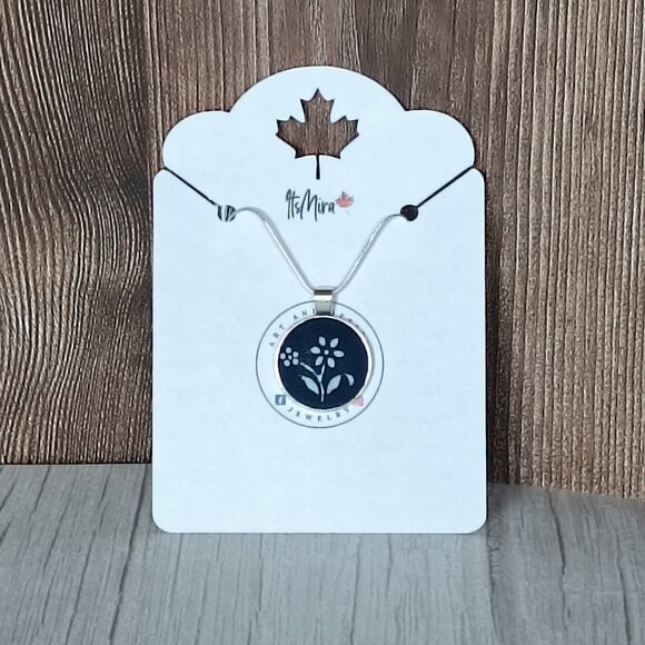 "Nezabudka" UNESCO Heritage "Modrotlač" Blueprint Necklace - Artisan Crafted - Picture 4 of 6